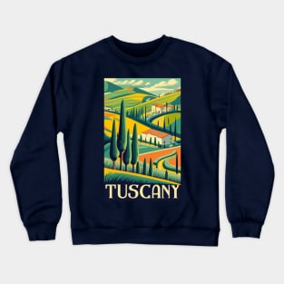 A Vintage Travel Art of Tuscany - Italy Crewneck Sweatshirt